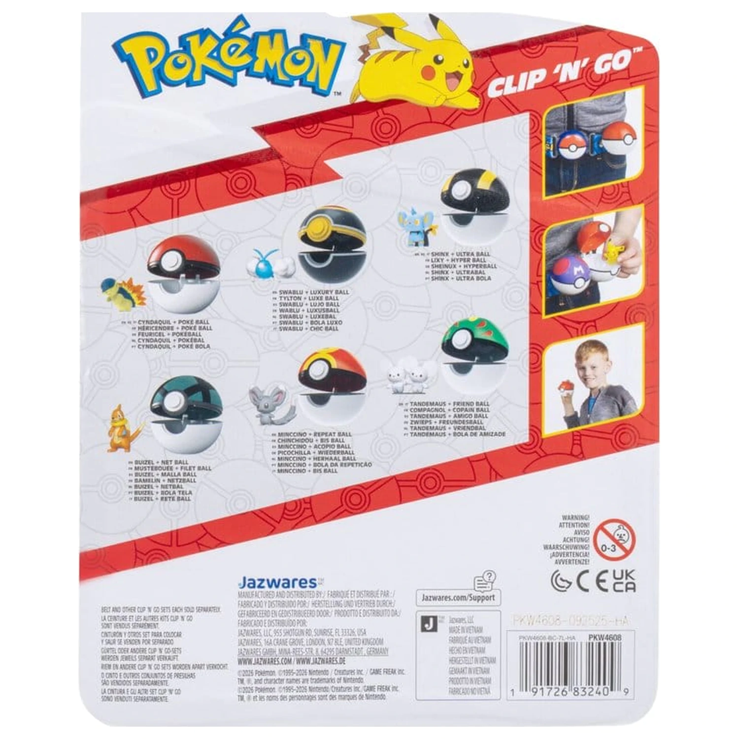 Pokémon Clip 'n' Go figurka akcji Cyndaquil & Poké Ball zdjęcie produktu