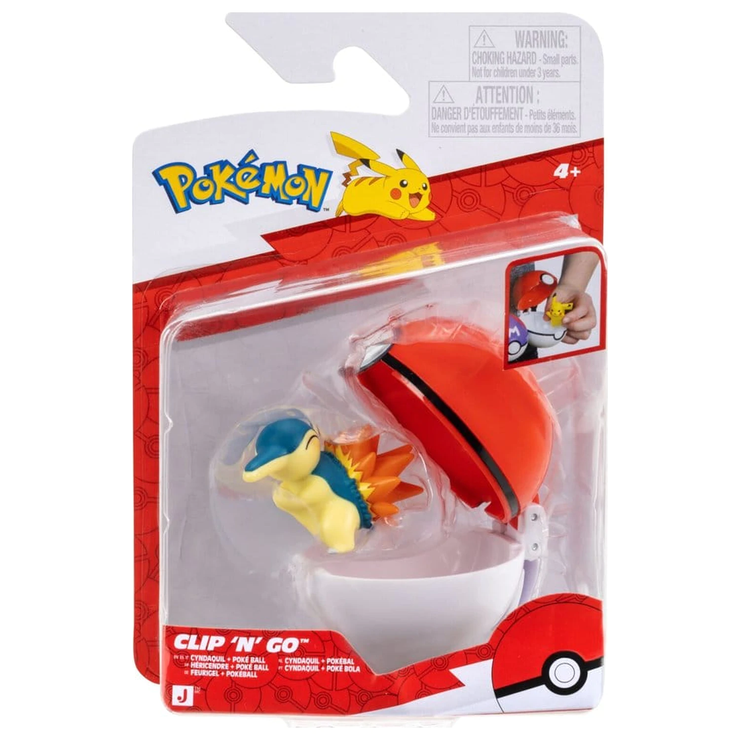 Pokémon Clip 'n' Go figurka akcji Cyndaquil & Poké Ball zdjęcie produktu