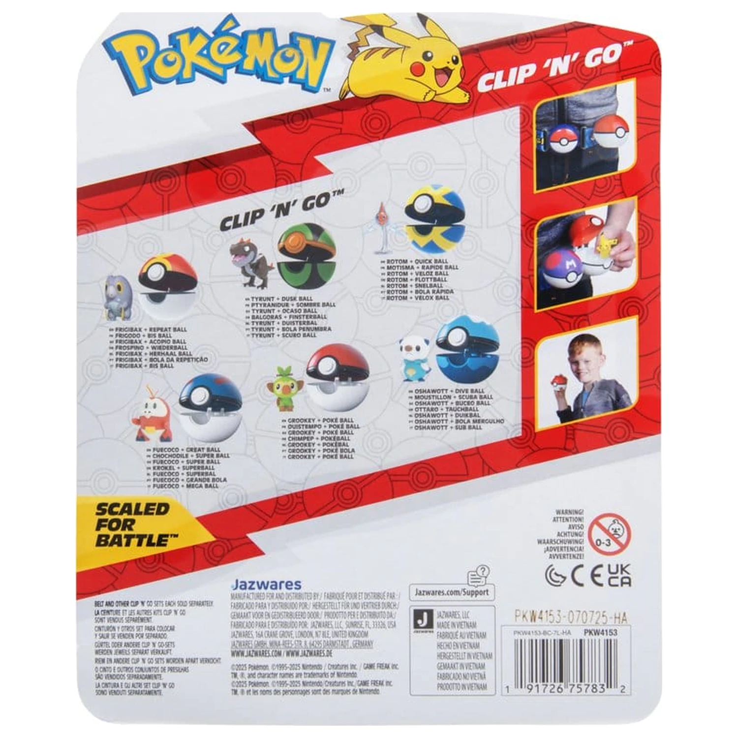 Pokémon Clip 'n' Go figurka akcji Wave 21 Frigibax & Repeat Ball zdjęcie produktu