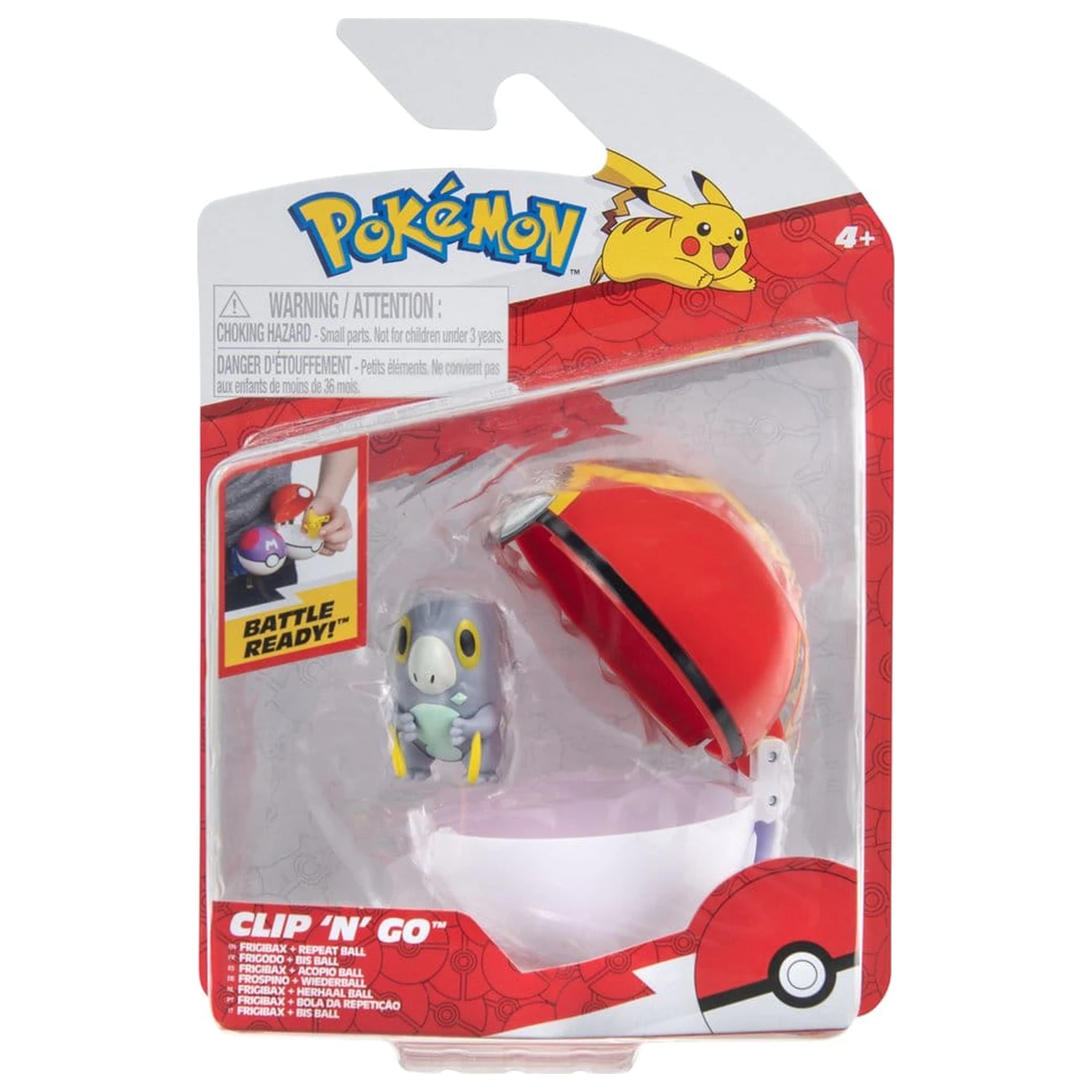 Pokémon Clip 'n' Go figurka akcji Wave 21 Frigibax & Repeat Ball zdjęcie produktu