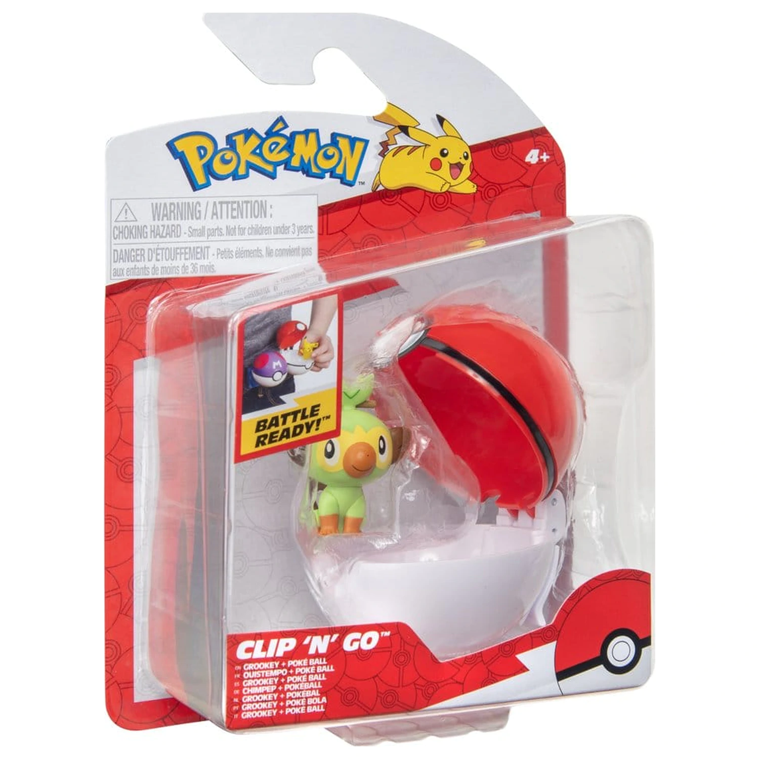 Pokémon Clip 'n' Go Action Figure Wave 21 Grookey i Poké Ball zdjęcie produktu