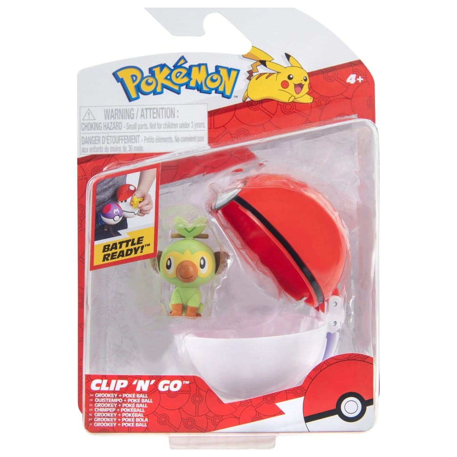 Pokémon Clip 'n' Go Action Figure Wave 21 Grookey i Poké Ball zdjęcie produktu