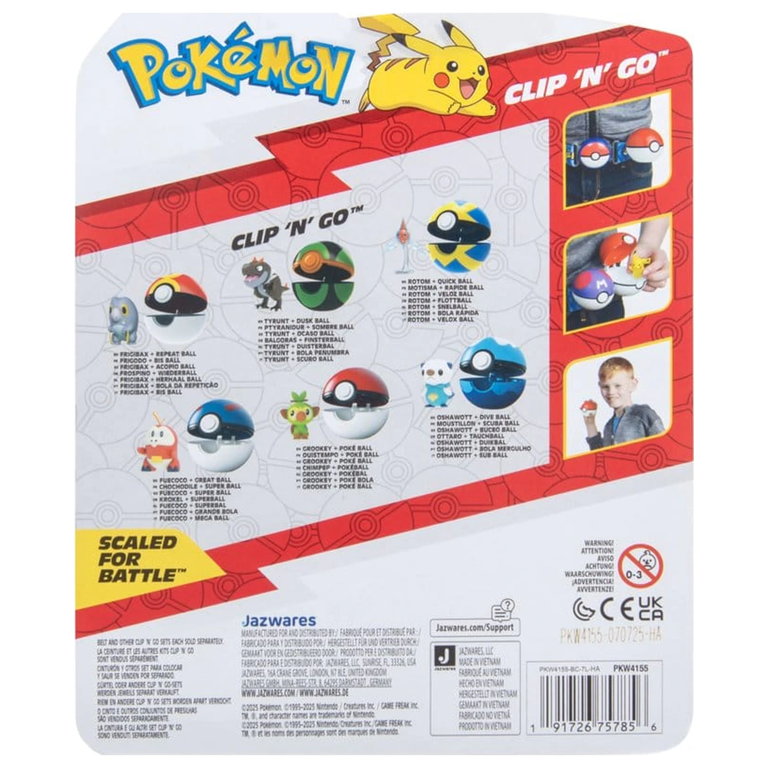 Pokémon Clip 'n' Go figurka akcji fala 21 Rotom i Quick Ball zdjęcie produktu