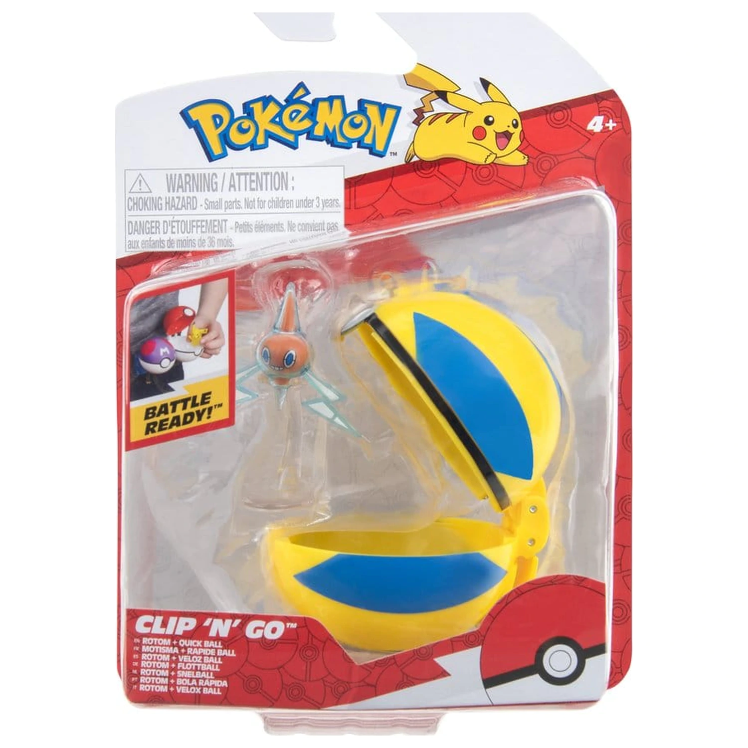 Pokémon Clip 'n' Go figurka akcji fala 21 Rotom i Quick Ball zdjęcie produktu