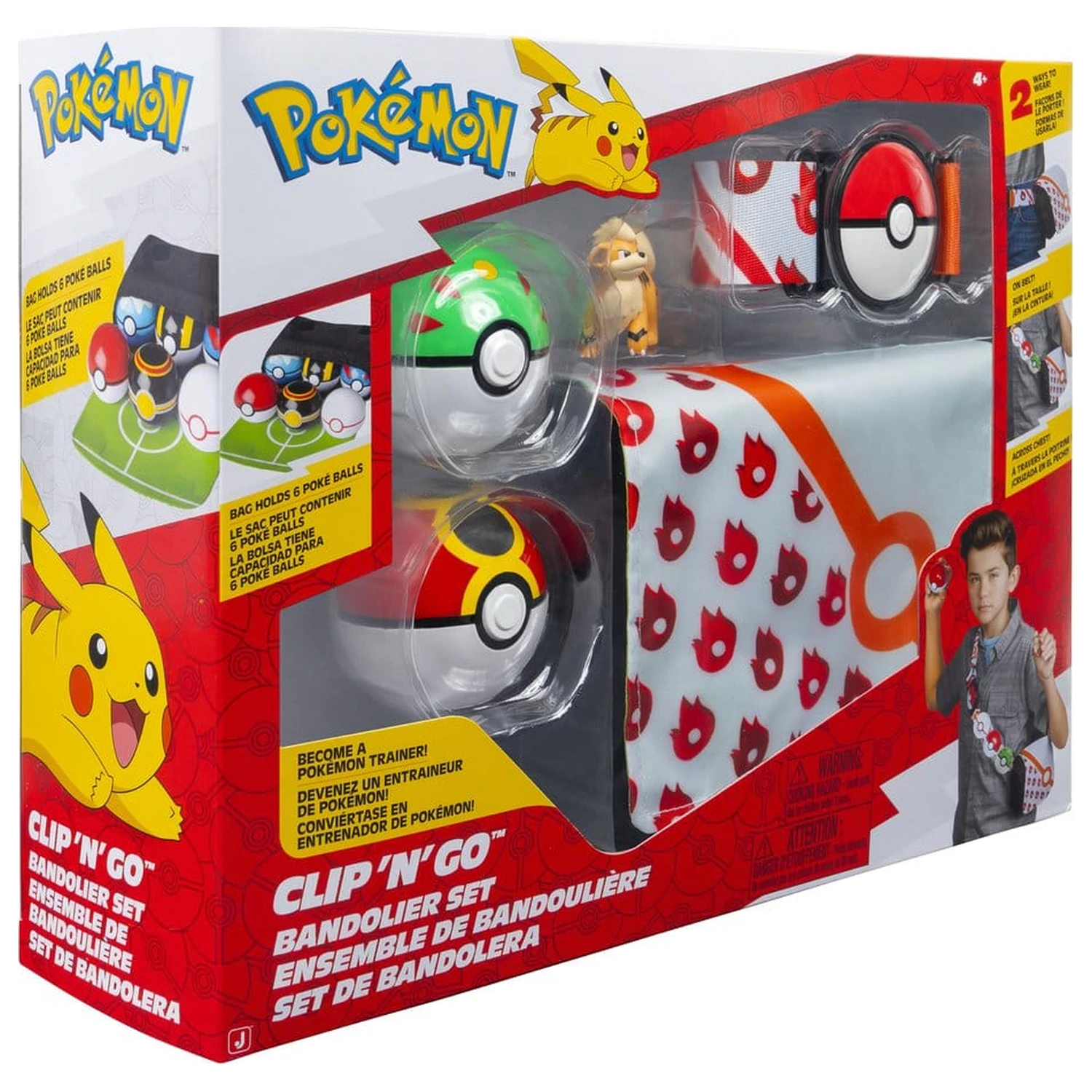 Pokémon Clip 'n' Go Zestaw bandoliera Growlithe zdjęcie produktu