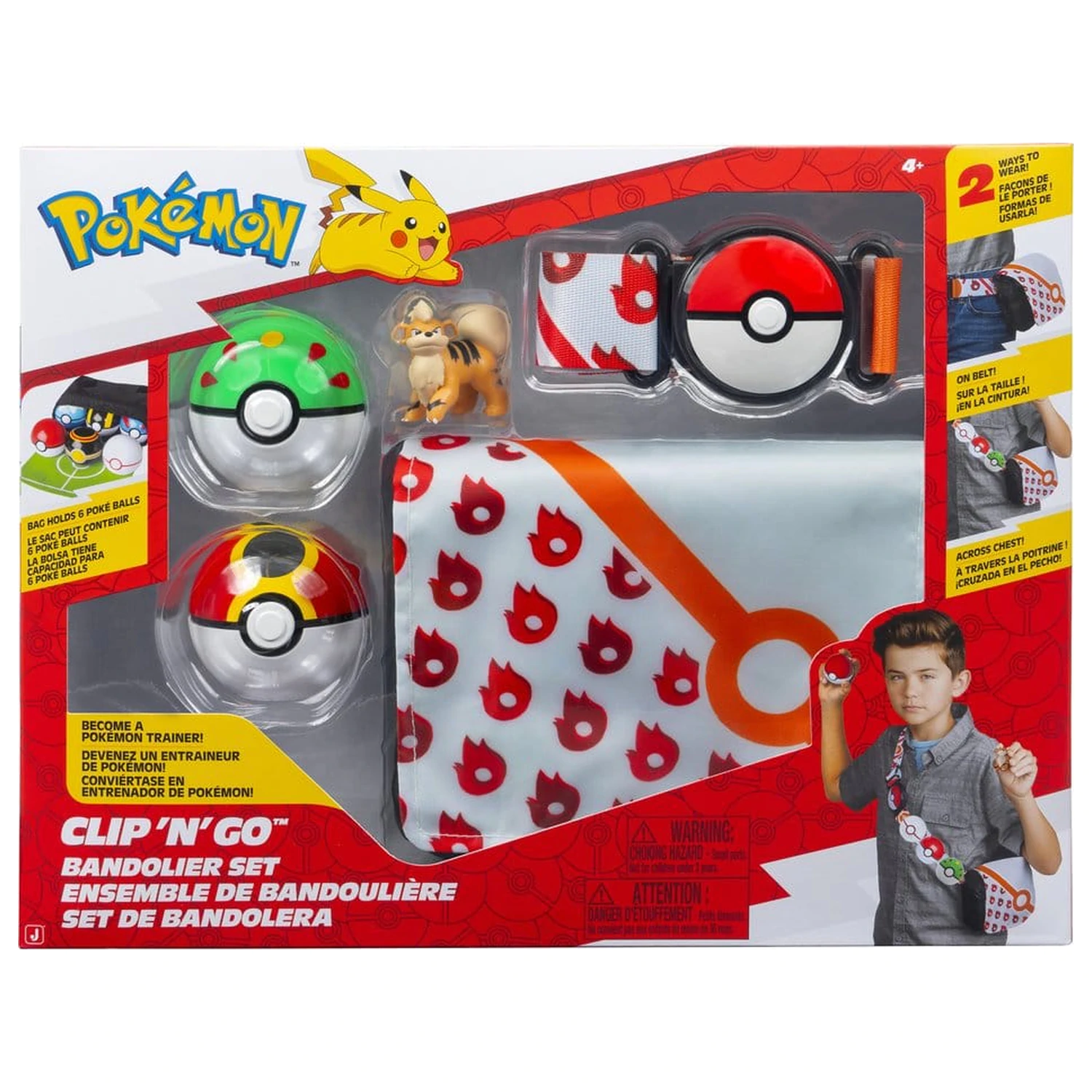 Pokémon Clip 'n' Go Zestaw bandoliera Growlithe zdjęcie produktu