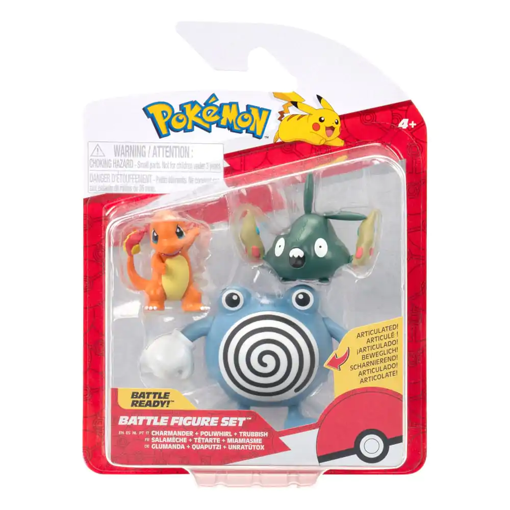 Pokémon First Partner Battle Figure Set Figurki 3-Pack Charmander, Trubbish & Poliwhirl zdjęcie produktu