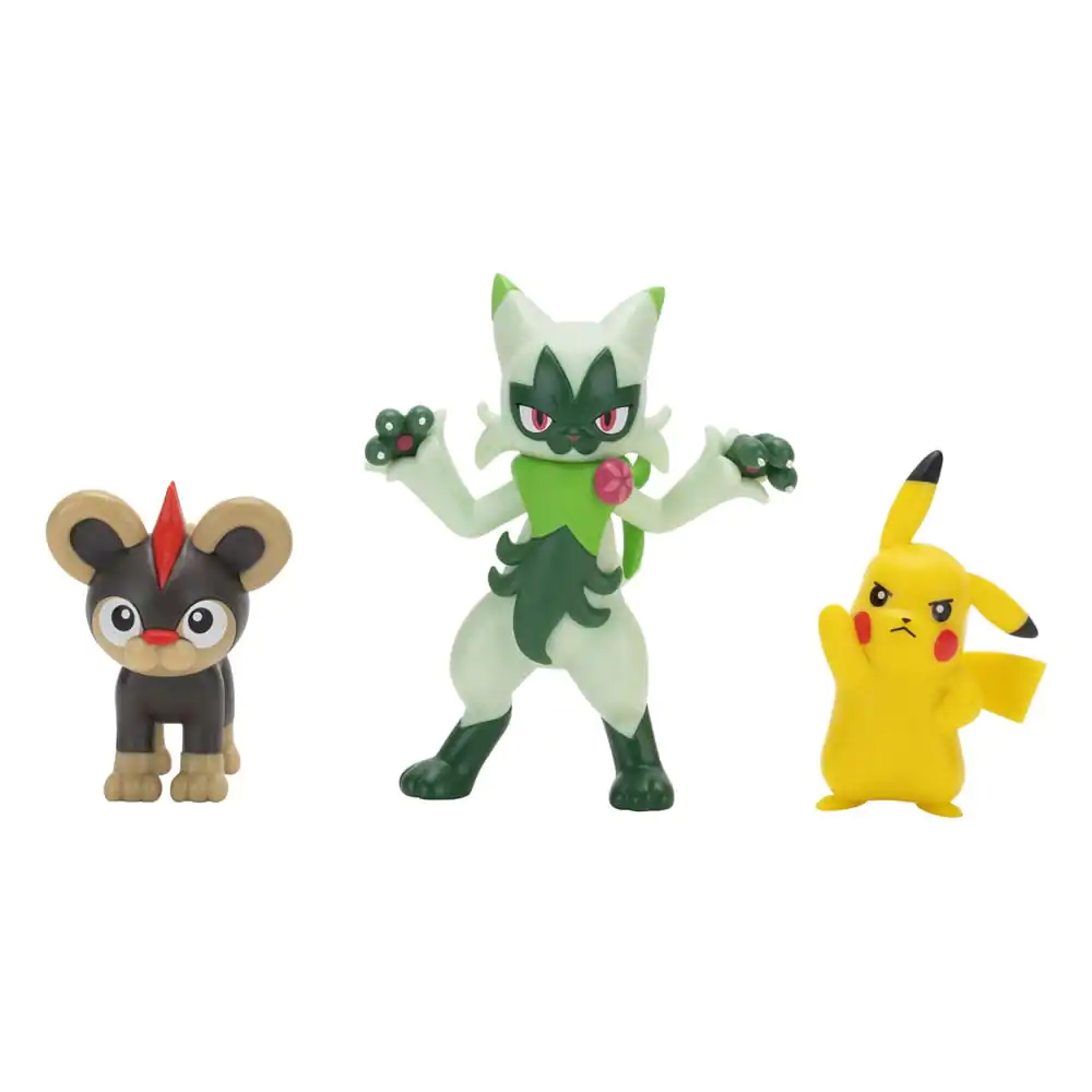 Pokémon First Partner Battle Figure Set Figurki 3-Pack Litleo, Pikachu & Floragato zdjęcie produktu
