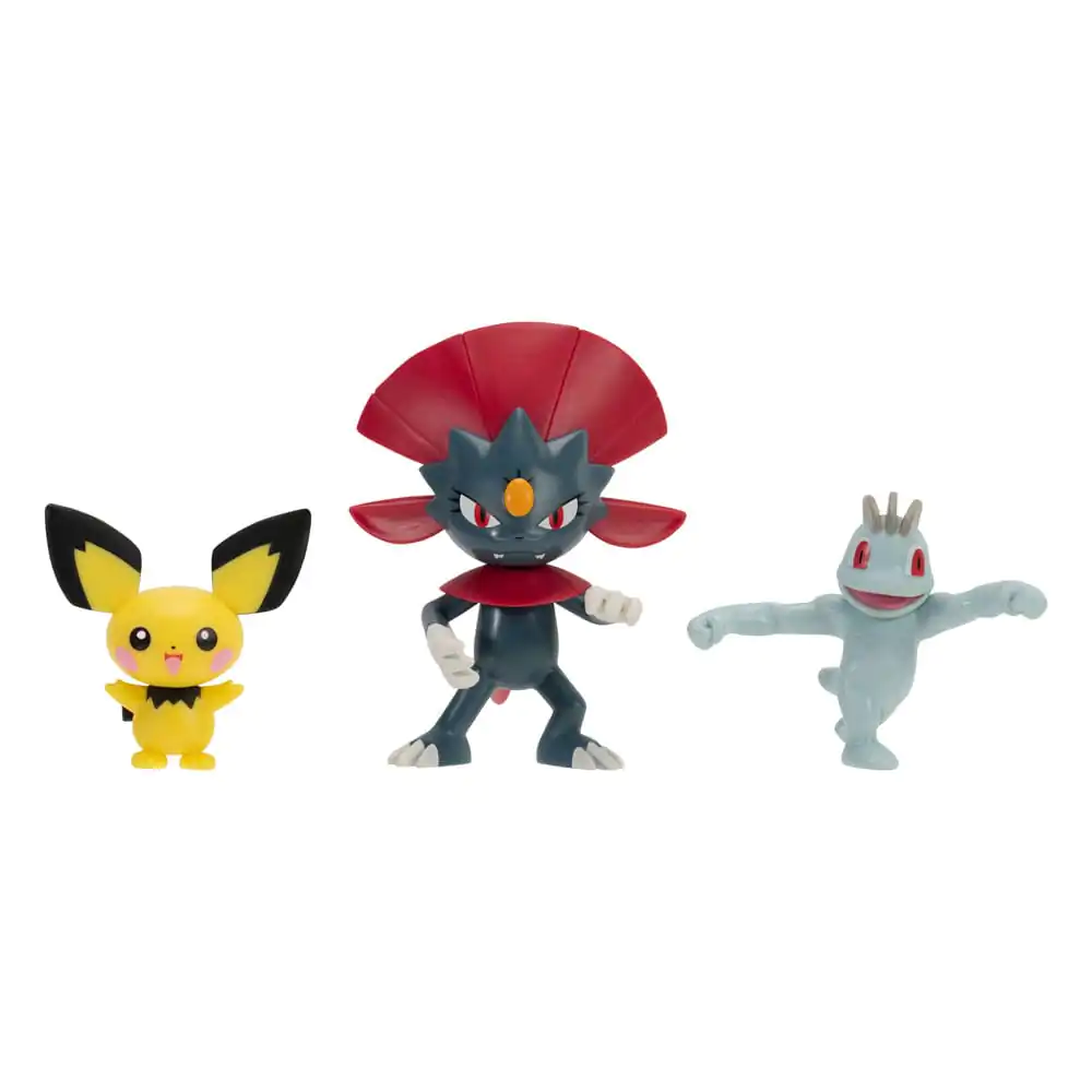 Pokémon Zestaw Figurek Bitewnych Pierwszego Partnera Figurki 3-pak Pichu, Machop & Weavile zdjęcie produktu