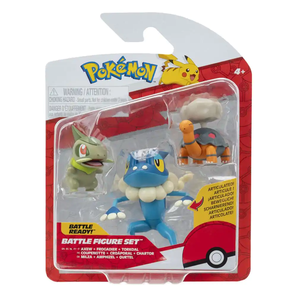 Pokémon First Partner Battle Figure Set Figurka 3-Pack Torkoal, Axew & Frogadier zdjęcie produktu