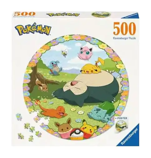 Pokémon Round Jigsaw Puzzle Flowery Pokémon (500 elementów) zdjęcie produktu