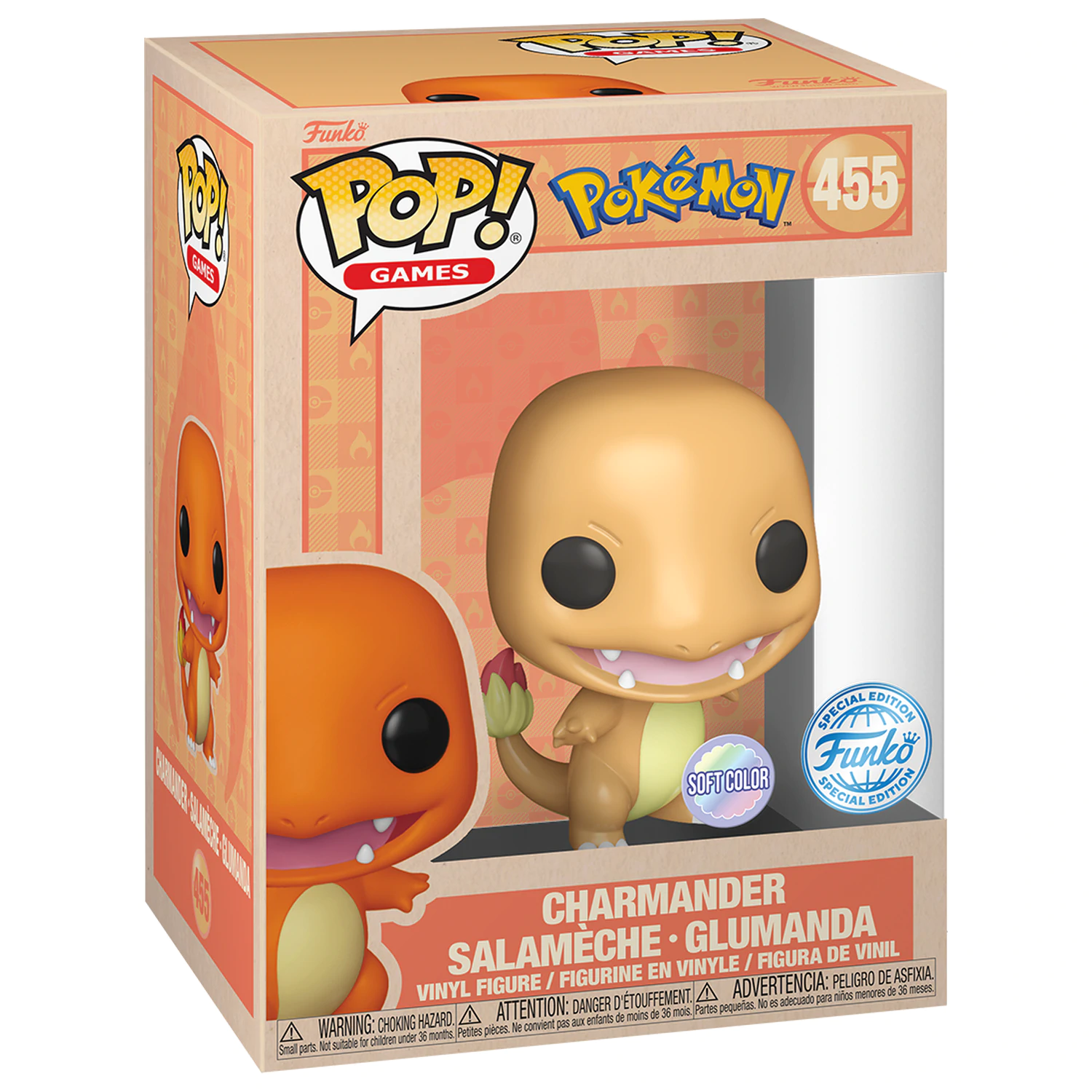 Figurka Winylowa Pokemon Funko POP! Animation Charmander (SftClr) Exclusive Version 9 cm zdjęcie produktu