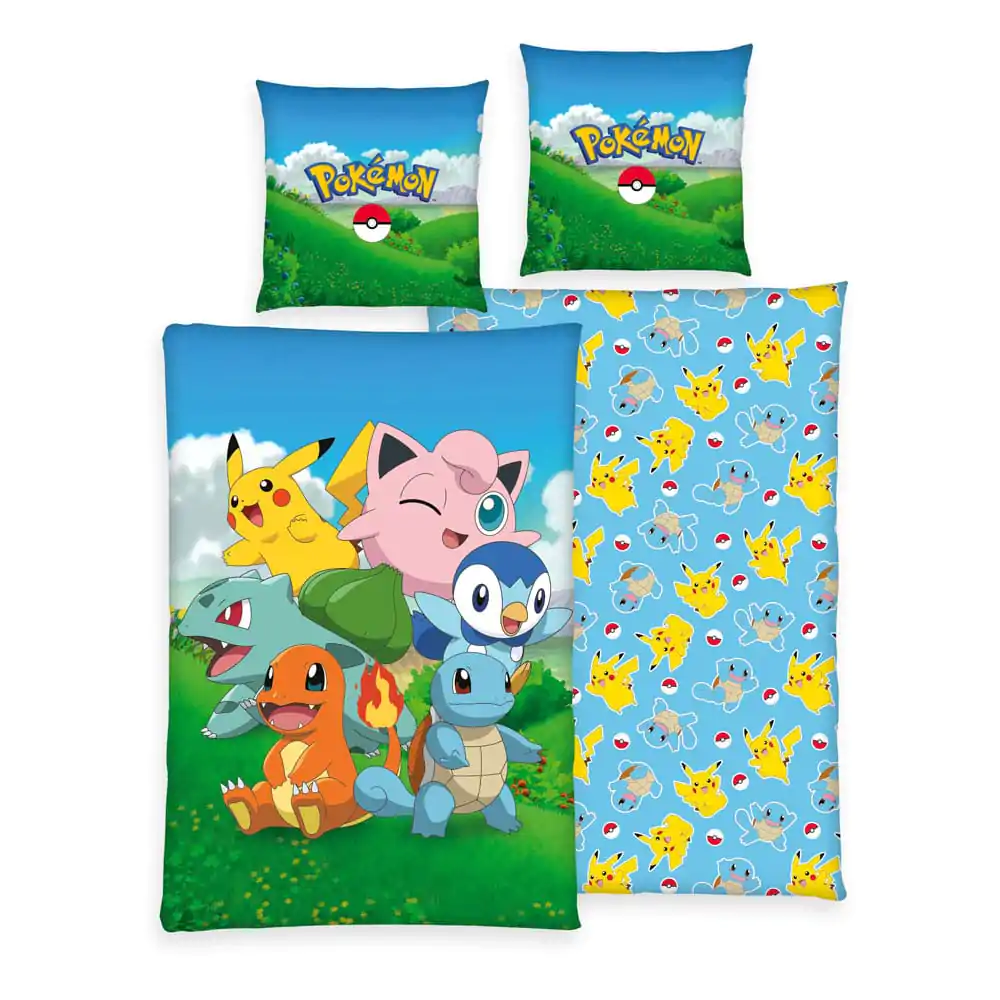 Pokemon Duvet Set Group A 135 x 200 cm / 80 x 80 cm – Komplet Poszwy na Kołdrę zdjęcie produktu