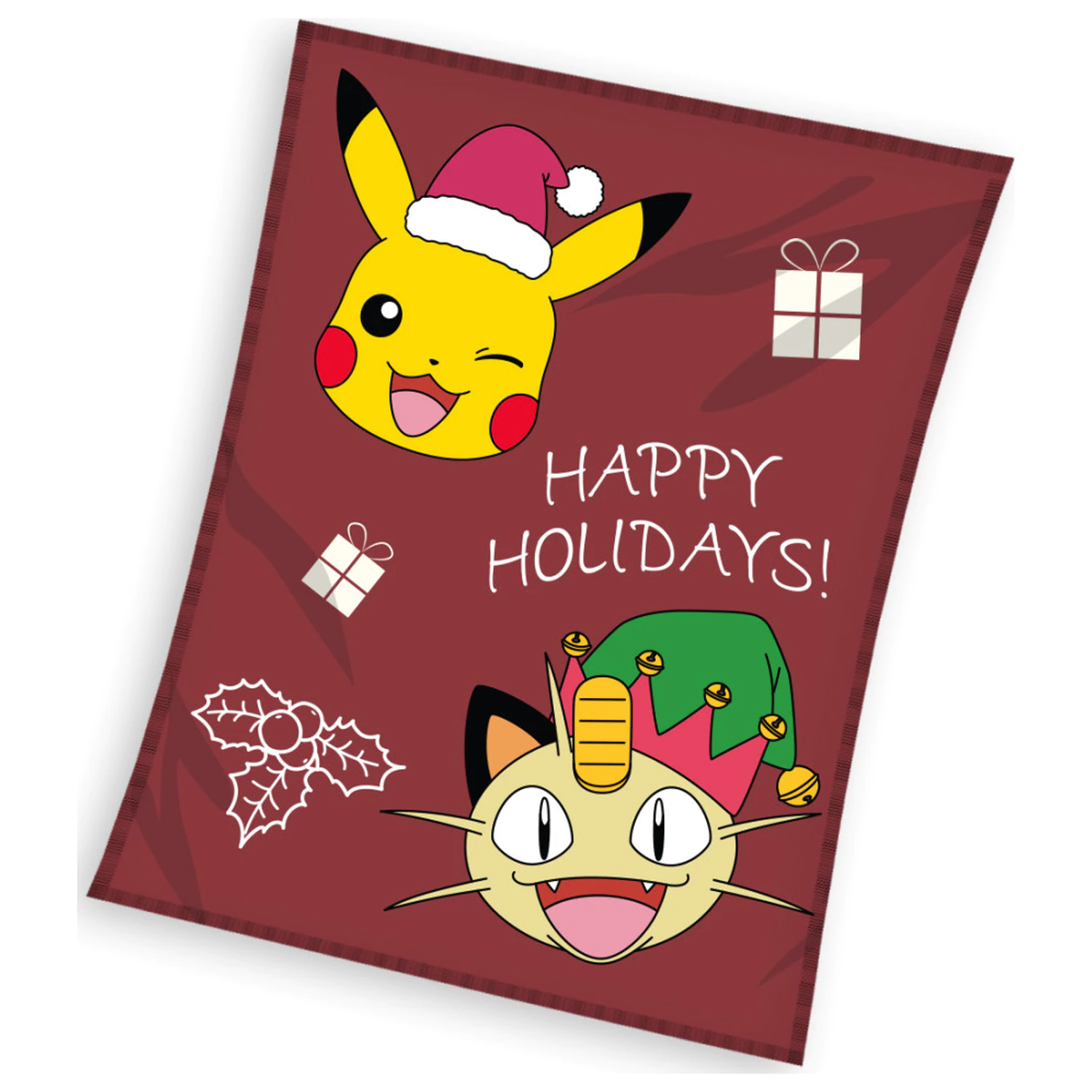 Pokemon Happy Holidays Christmas polarowy koc zdjęcie produktu