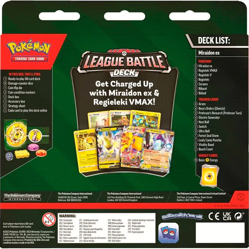 Pokemon League Battle Deck Miraidon Ex kolekcjonerska gra karciana zdjęcie produktu