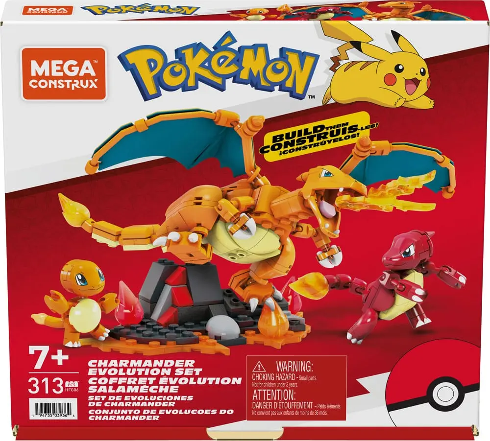 Pokémon Mega Construx Zestaw Konstrukcyjny Charmander Evolution Set zdjęcie produktu