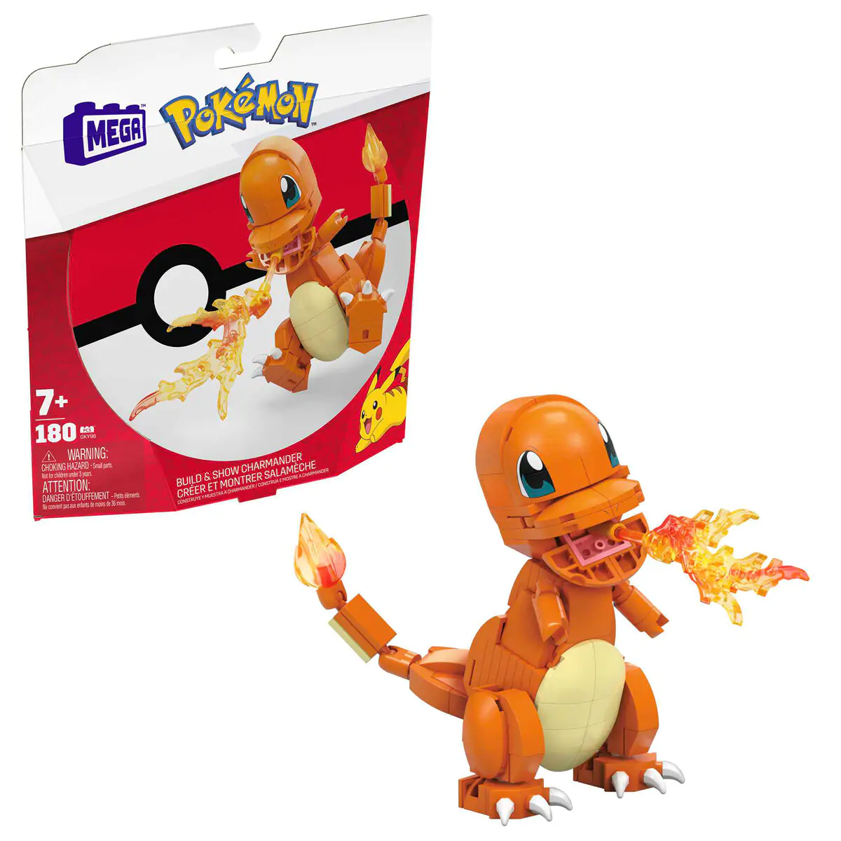 Pokémon Mega Construx Wonder Builders Zestaw Konstrukcyjny Charmander 10 cm zdjęcie produktu