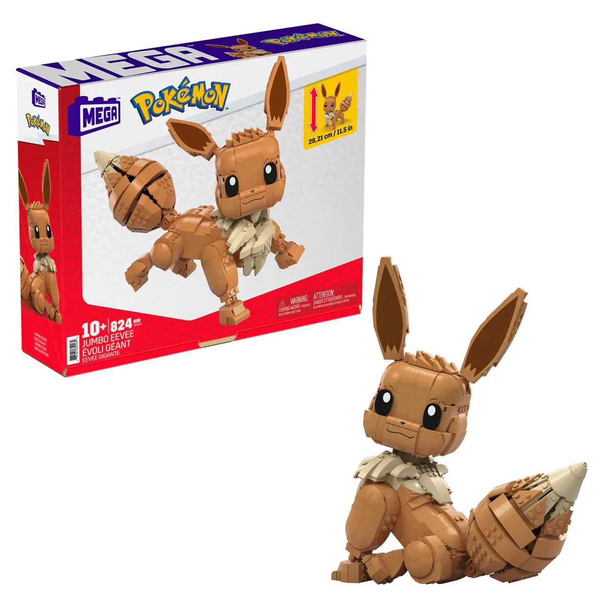 Pokémon Mega Construx Wonder Builders Zestaw Konstrukcyjny Jumbo Eevee 29 cm zdjęcie produktu