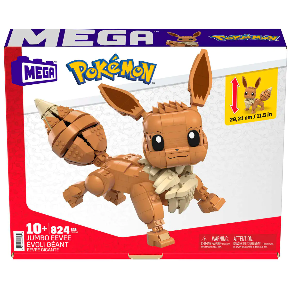 Pokémon Mega Construx Wonder Builders Zestaw Konstrukcyjny Jumbo Eevee 29 cm zdjęcie produktu