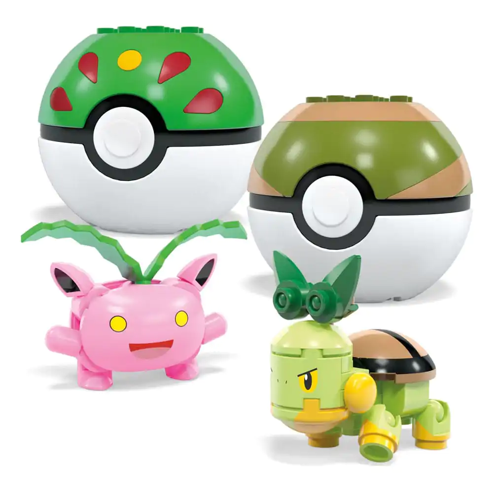 Pokémon MEGA Zestaw Konstrukcyjny Grass-Type Trainer Team Building Toy Kit zdjęcie produktu