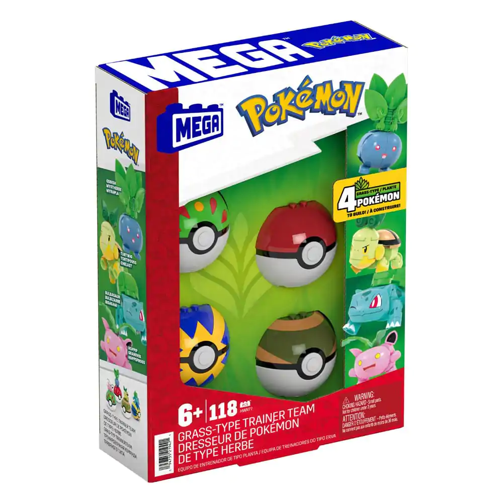 Pokémon MEGA Zestaw Konstrukcyjny Grass-Type Trainer Team Building Toy Kit zdjęcie produktu