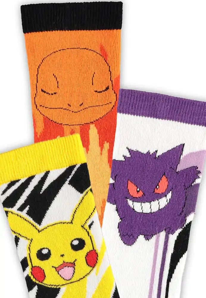 Pokémon Skarpety 3-Pack Pikachu, Charmander, Gengar 39-42 zdjęcie produktu