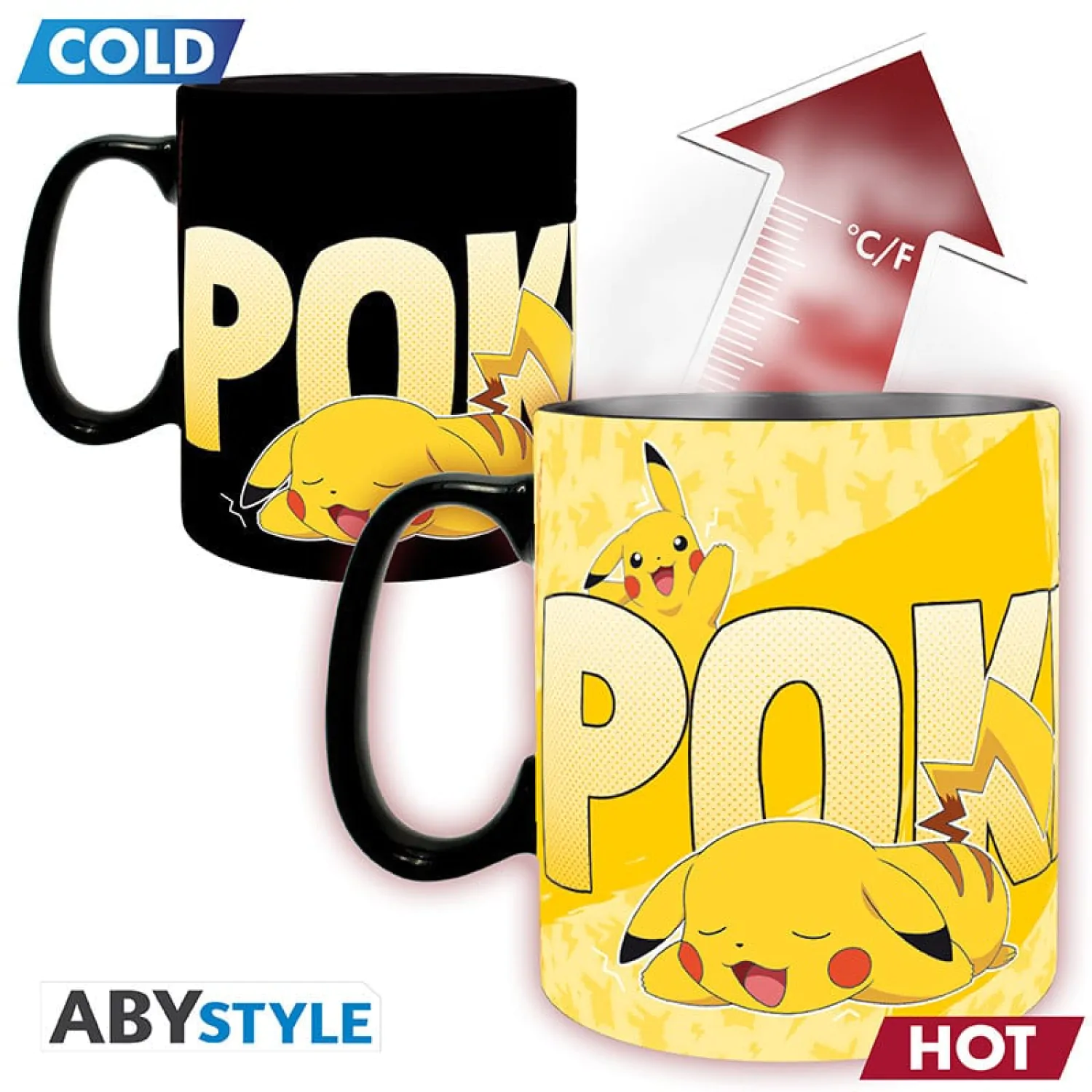 Pokemon Pikachu kubek zmieniający kolor pod wpływem ciepła zdjęcie produktu