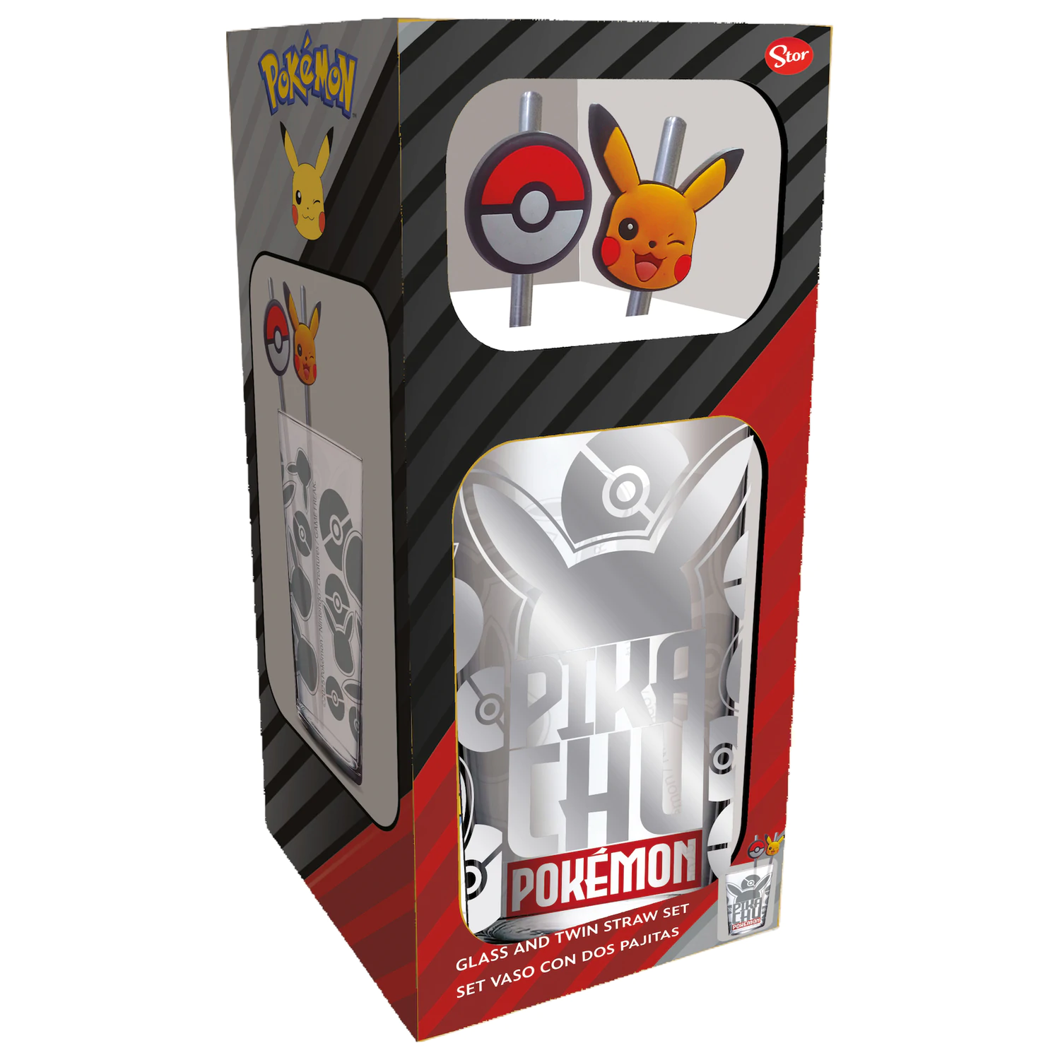 Pokémon Pikachu Szklany kubek z słomkami zdjęcie produktu