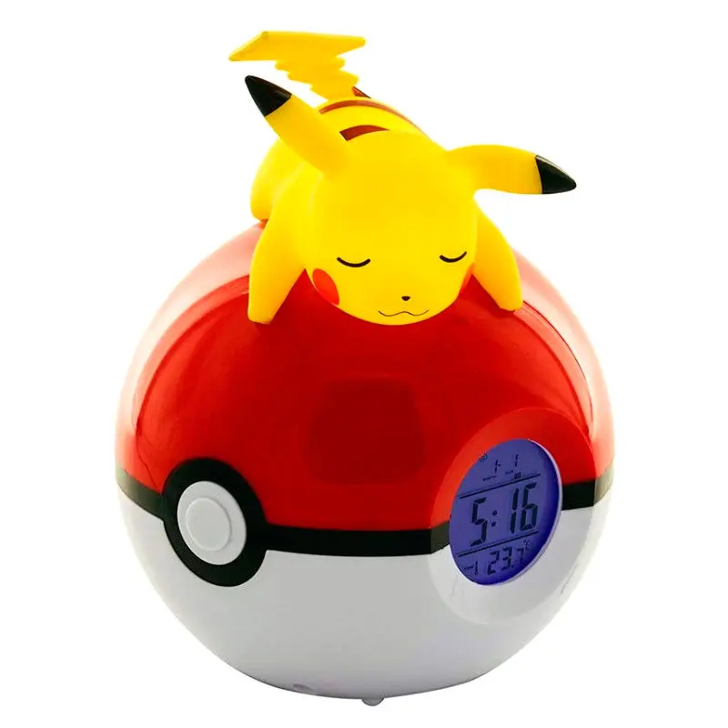Pokémon Budzik Pokeball z Lampką Pikachu 18 cm zdjęcie produktu