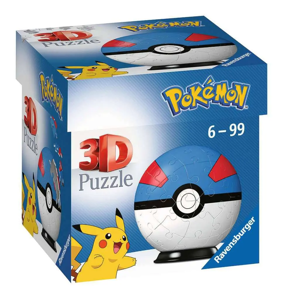 Pokémon 3D Puzzle Pokéballs: Great Ball (55 elementów) zdjęcie produktu