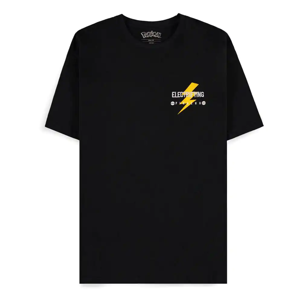 Pokemon T-Shirt Czarny Pikachu Electrifying Line-art zdjęcie produktu