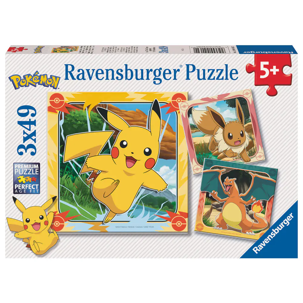Puzzle Pokemon 3x39 elementów zdjęcie produktu