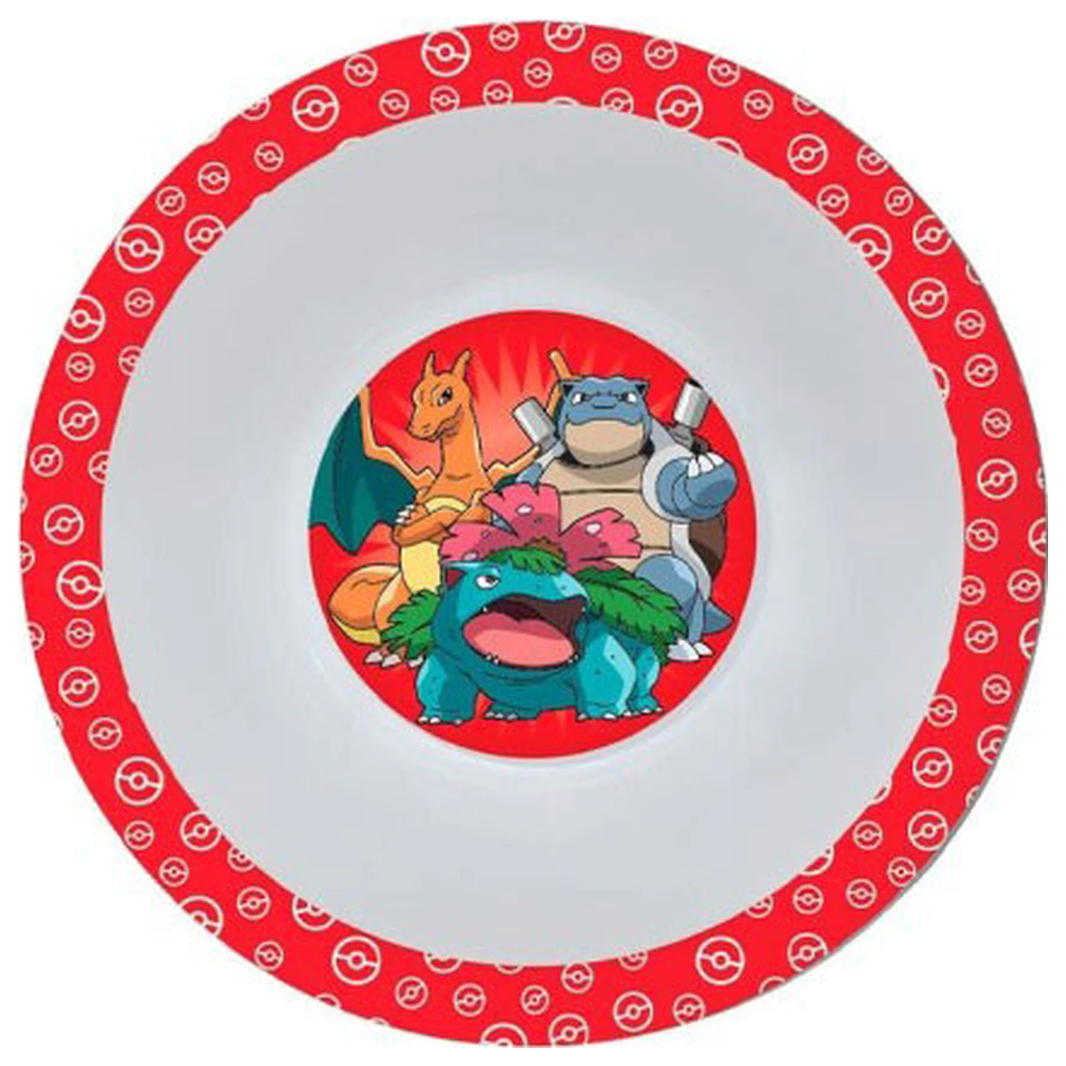 Pokémon Czerwony Talerz Głęboki z Tworzywa Sztucznego zdjęcie produktu