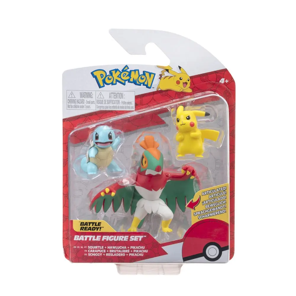 Pokémon Select Battle Figurka Pikachu, Squirtle, Hawlucha 7,5 cm zdjęcie produktu