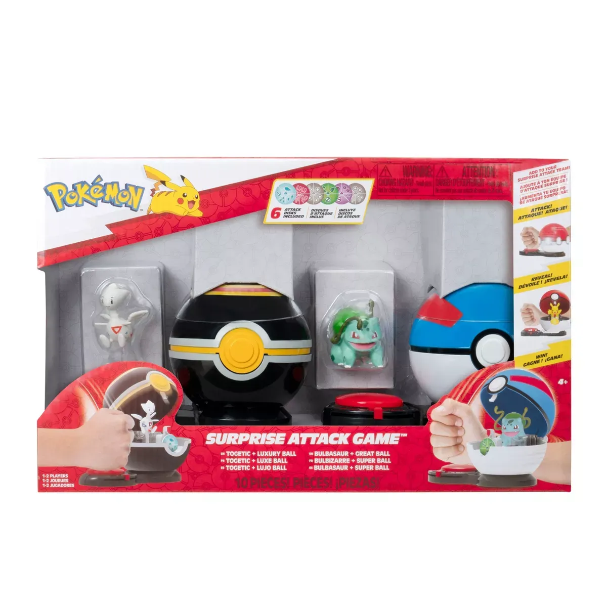 Pokémon Surprise Attack Gra Togetic & Luxury Ball kontra Bulbasaur #4 & Great Ball zdjęcie produktu
