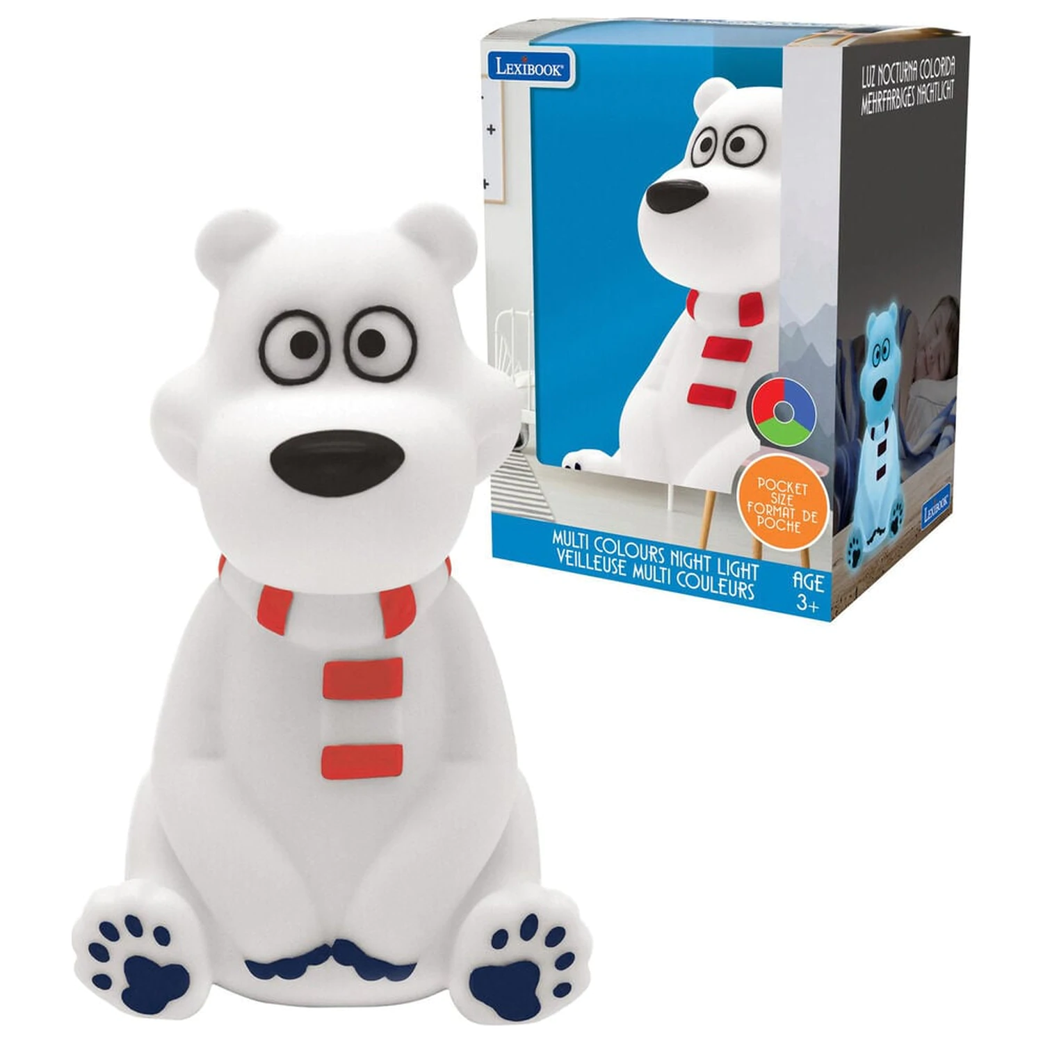 Lampka nocna 3D Niedźwiedź Polarny zdjęcie produktu