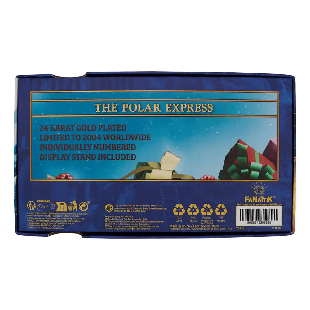 Polar Express Replika Biletu Kolejowego 24k Pozłacana Edycja Limitowana zdjęcie produktu
