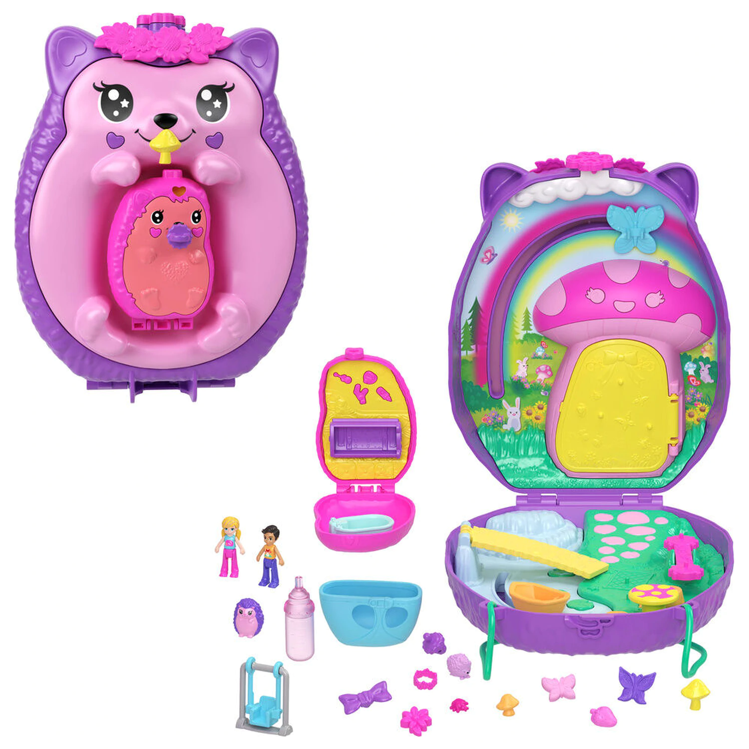 Polly Pocket Mama Hedgehog and Baby zestaw do zabawy zdjęcie produktu