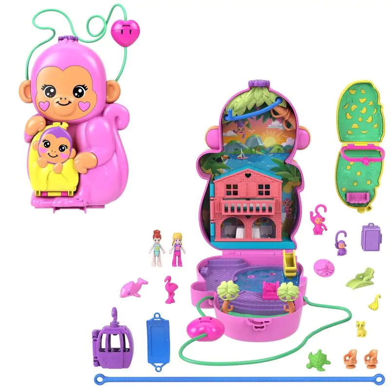 Polly Pocket zestaw do zabawy Mama monkey i torba dla dziecka zdjęcie produktu