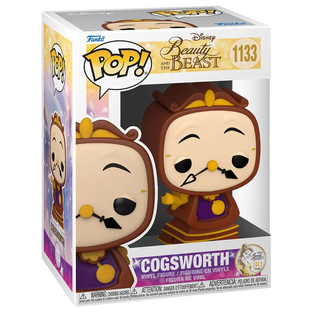 Beauty and the Beast POP! Movies Figurka winylowa Cogsworth 9 cm zdjęcie produktu