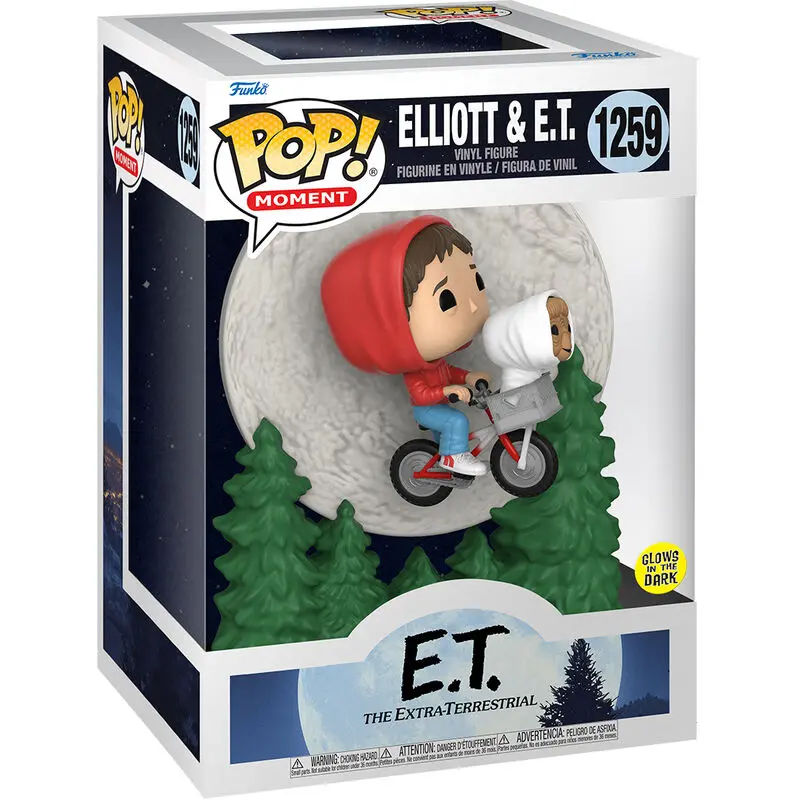 E.T. the Extra-Terrestrial POP! Moment Figurka Vinyl Elliot i ET Flying (GITD) 9 cm zdjęcie produktu