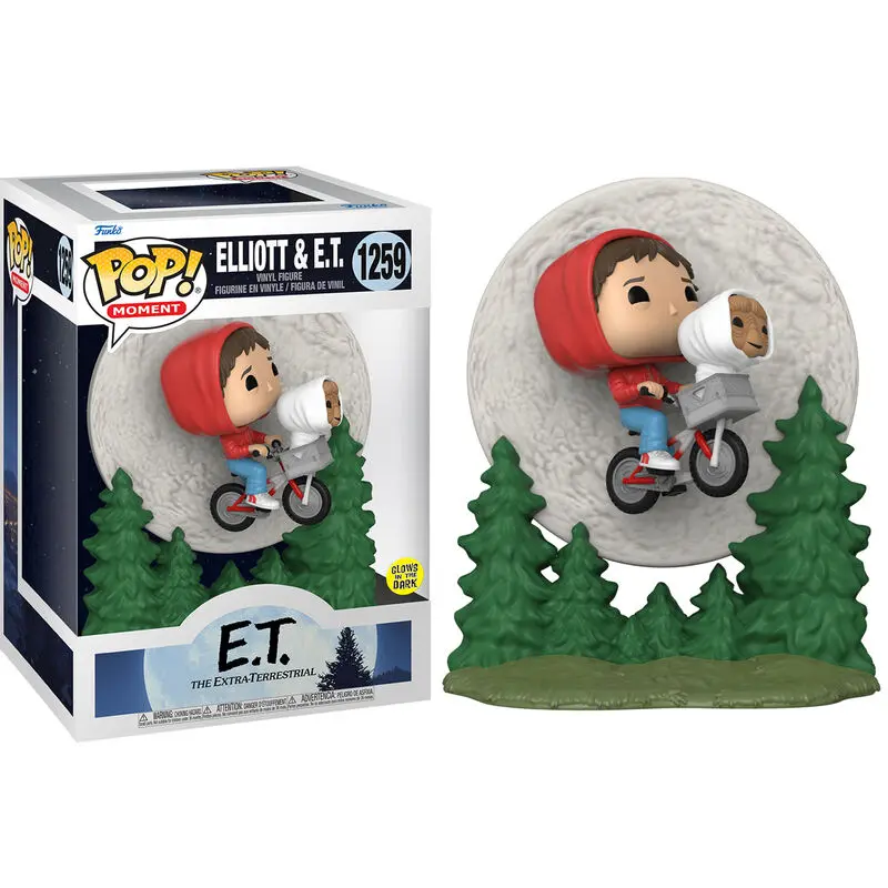 E.T. the Extra-Terrestrial POP! Moment Figurka Vinyl Elliot i ET Flying (GITD) 9 cm zdjęcie produktu