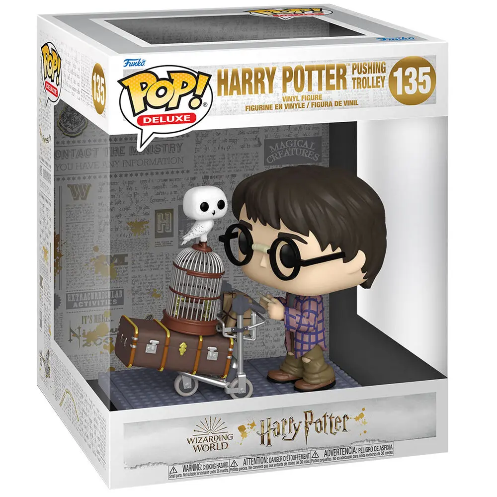 Harry Potter POP! Deluxe Figurka Vinyl Harry Pushing Trolley 9 cm zdjęcie produktu