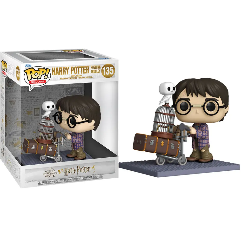 Harry Potter POP! Deluxe Figurka Vinyl Harry Pushing Trolley 9 cm zdjęcie produktu