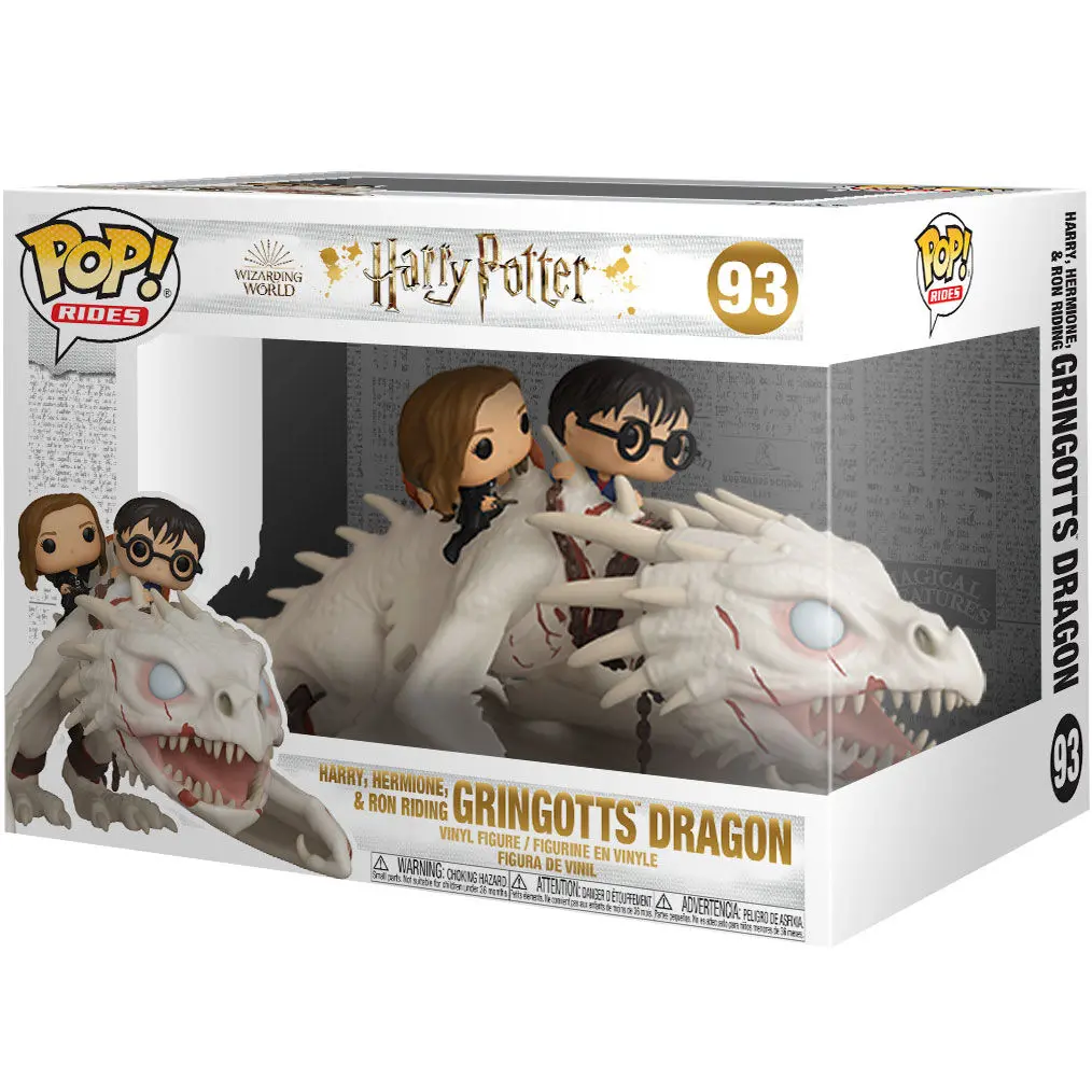 Funko POP! Rides Figurka Vinyl Harry Potter Smok Gringotta, Harry, Ron i Hermiona zdjęcie produktu