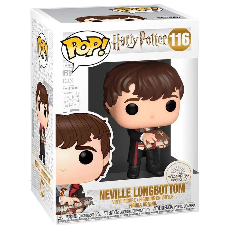 Harry Potter POP! Movies Figurka winylowa Neville z Monster Book 9 cm zdjęcie produktu