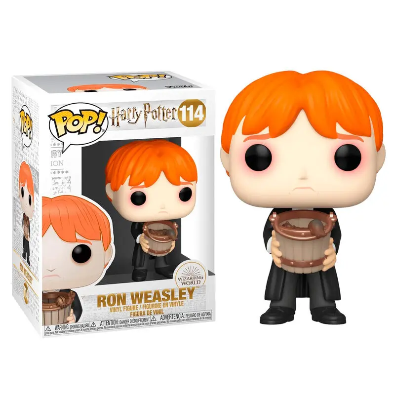 Harry Potter POP! Movies Figurka winylowa Ron Wymiotujący Ślimakami z Wiaderkiem 9 cm zdjęcie produktu