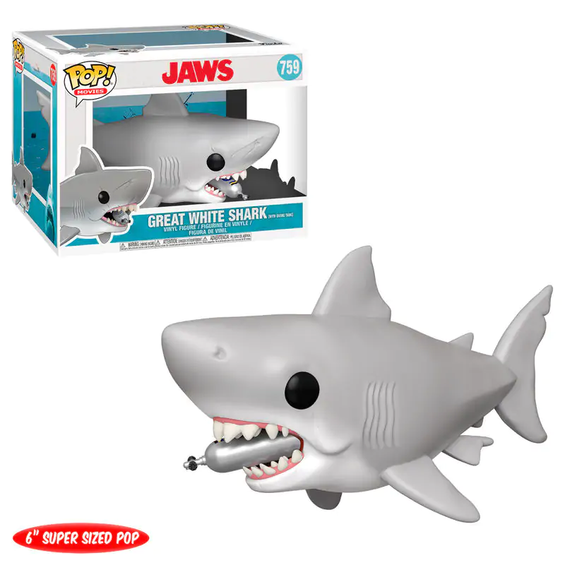 Szczęki (Jaws) Oversized POP! Movies Figurka winylowa Szczęki (Jaws) z butlą do nurkowania 15 cm zdjęcie produktu