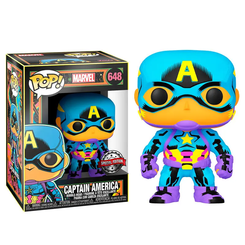 Marvel POP! Marvel Black Light Figurka winylowa Kapitan Ameryka 9 cm zdjęcie produktu