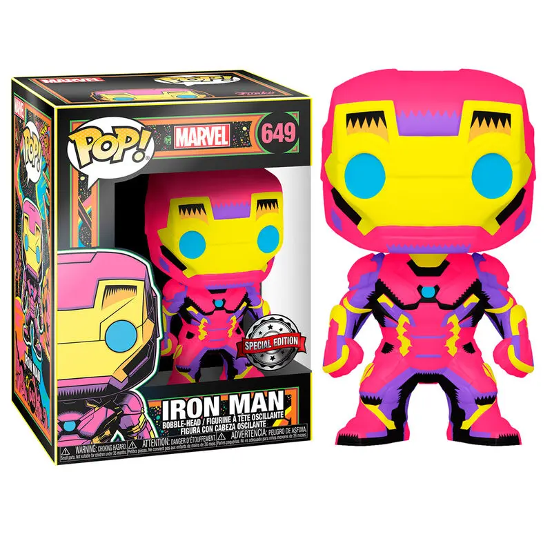 Marvel POP! Figurka winylowa Marvel Black Light Iron Man 9 cm [USZKODZONE OPAKOWANIE] zdjęcie produktu